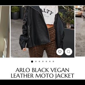 12th Tribe Arlo Black Vegan Leather Moro Jacket